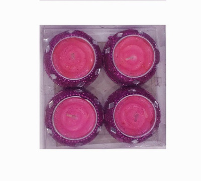 

Shopjinie Decorative Tealight Candles Set of 4 Candle(Blue, Pack of 4)