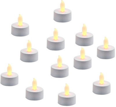 

Home Shop Retails LED Tea Light Candle(White, Pack of 12)