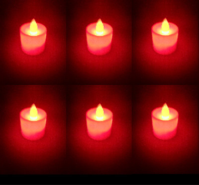 

Home Delight Red T-light LED Candle(Red, Pack of 6)