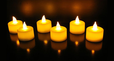 

Goyal LED Flickering Yellow Tealight Diya Candle(White, Pack of 6)