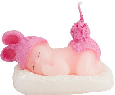 

Babies Bloom Pink Sleeping Baby Candle(Pink, Pack of 1)