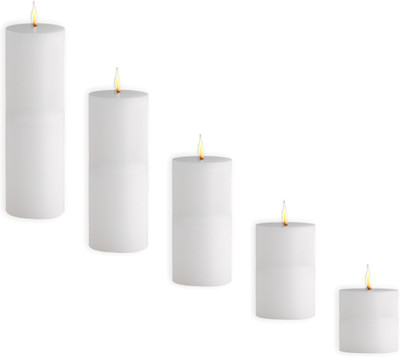 

Sophies CANDLE PILLER_1X5 Candle(White, Pack of 5)