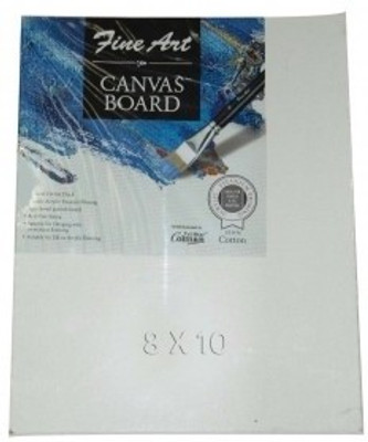 Pidilite Cotton Medium Grain Canvas Board (Set of 6)(White)