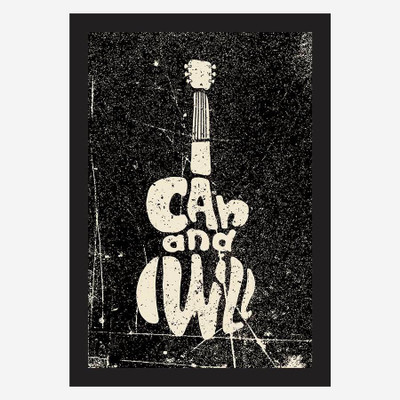 

Mydoodlez I Can And I Will Canvas Print Polycotton Fine Grain Board Canvas (Set of 1)(Black)