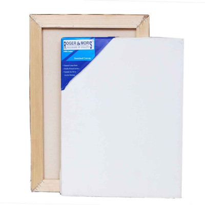 

Roger & Moris Cotton Medium Grain Canvas Stretched (Set of 2)(White)