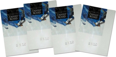 

Toygully Painting Cotton Mediun Grain Canvas Board (Set of 4)(White)