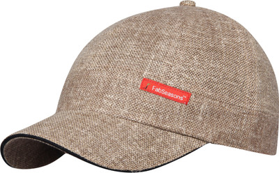 

FabSeasons Self Design Short Peak Cap Cap, Brown