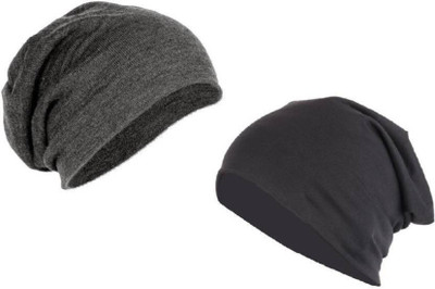 FAS Solid Beanie Cap(Pack of 2)