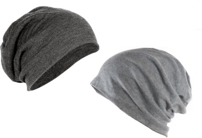 Gajraj Solid Beanie Cap(Pack of 2)
