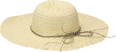 

FabSeasons Self Design Long Brim Beach & Summer Hat Cap, Beige