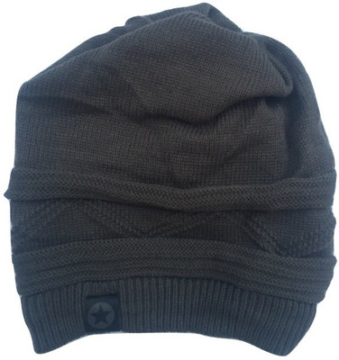

Tiny Seed Self Design Woolen Cap Cap, Green