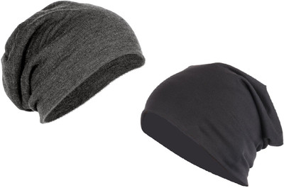 Gajraj Solid Beanie Cap(Pack of 2)