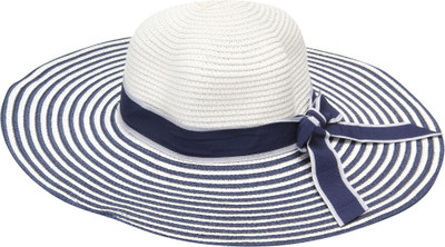 

FabSeasons Solid Long Brim Beach Hat Cap, Blue