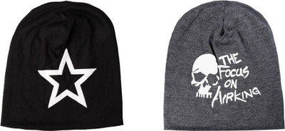 

Noise Printed Skull Cap(Pack of 2, Multicolor