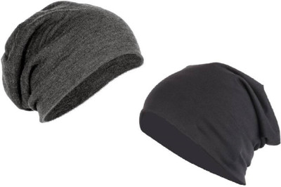 Huntsman Era winter cap, skull cap, multipurpose cap, beanie Cap(Pack of 2)