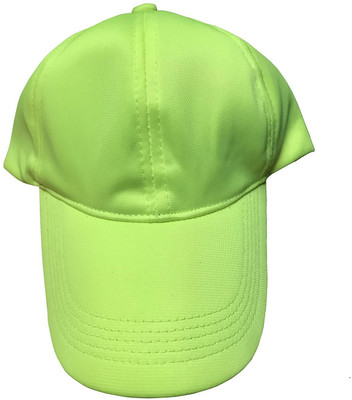 Babji Solid Light Green Plain Nylon Baseball Cap