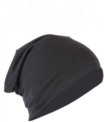 ALAMOS Solid Black Beanie Skull Cotton Cap