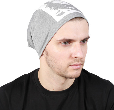 

Noise Che Guevara Beanie- Grey Printed Skull Cap