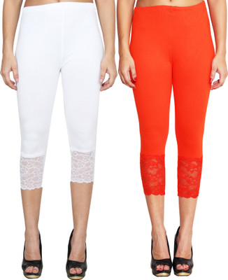 LGC Women White, Orange Capri