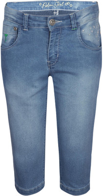 

Gini & Jony Capri For Girls Solid Cotton(Blue