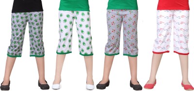 SINI MINI Capri For Girls Casual Printed Cotton Blend(Multicolor Pack of 1)