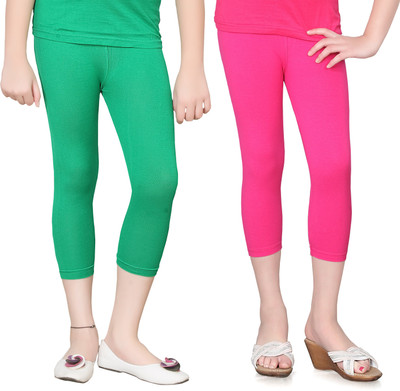 SINI MINI Capri For Girls Solid Cotton Blend(Multicolor) SINI MINI Capri For Girls Solid Cotton Blend(Multicolor)