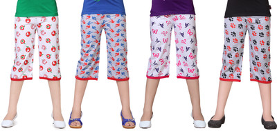 SINI MINI Capri For Girls Printed Cotton Blend(Multicolor)
