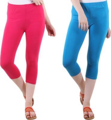 FASHA Women Light Blue, Pink Capri