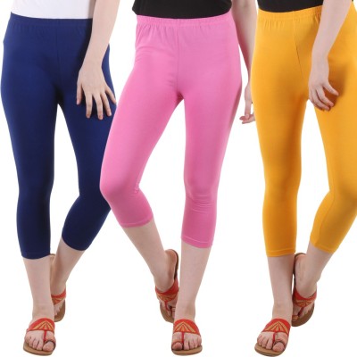 FASHA Women Blue, Pink, Yellow Capri