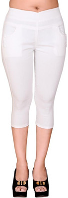 LGC Fashion Women White Capri