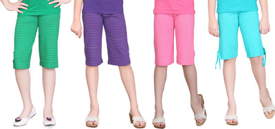 SINI MINI Capri For Girls Printed Cotton Blend(Multicolor)