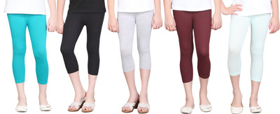 73% OFF on Sini Mini Capri For Girls Solid Cotton(Multicolor) 73% OFF on Sini Mini Capri For Girls Solid Cotton(Multicolor)