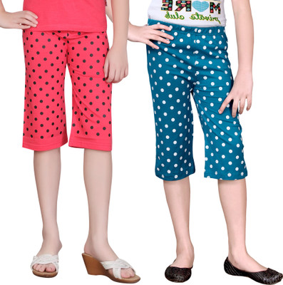 

Sini Mini Capri For Girls Printed Cotton(Multicolor, Sm777_tpink_sm1400_petrol