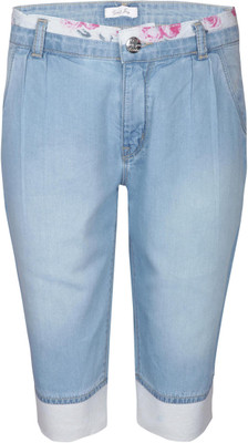

Gini & Jony Capri For Baby Girls Solid Cotton(Blue