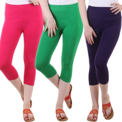 FASHA Women Purple, Green, Pink Capri