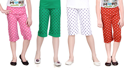 

Sini Mini Capri For Girls Printed Cotton(Multicolor, Sm1400_mpink_tpink_sm1900_purple_sm777_green