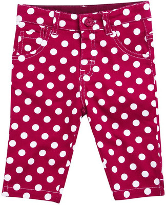 

Wow Mom Capri For Girls Printed Cotton(Red