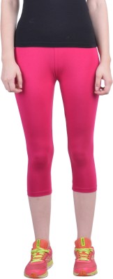 Dollar Missy Four-Way Stretchable Mid Calf Length Women Pink Capri