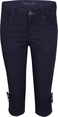 

Gini & Jony Capri For Girls Solid Cotton(Blue
