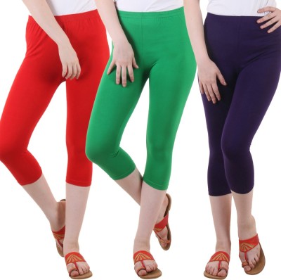 FASHA Women Purple, Red, Green Capri