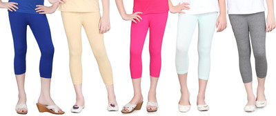 76% OFF on Sini Mini Capri For Girls Solid Cotton Blend(Multicolor) 76% OFF on Sini Mini Capri For Girls Solid Cotton Blend(Multicolor)
