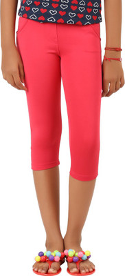 

Lil Orchids Capri For Girls Solid Cotton(Pink Pack of 1, Fushcia