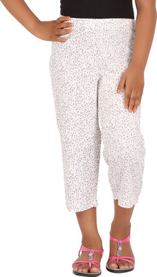 

Blue Girls Capri For Girls Printed Cotton(White)