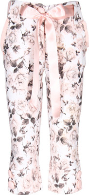 35% OFF on Cutecumber Capri For Girls Floral Print Polyester(Pink)