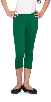 

Red Ring Capri For Girls Solid Cotton(Green