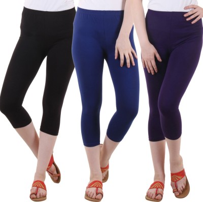 FASHA Women Purple, Blue, Black Capri