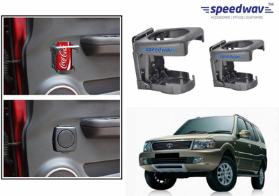 

Speedwav Foldable Car Drink Set Of 2 GREY-Tata Safari Dicor 2.2 Car Bottle Holder(Plastic)