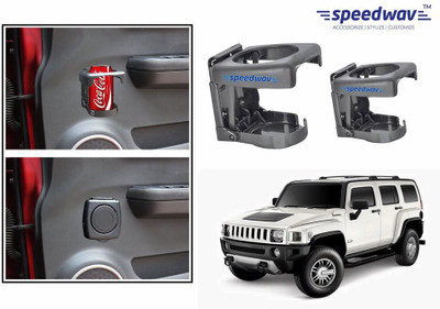 

Speedwav Foldable Car Drink or Can Set Of 2 GREY-Hummer H3 Car Bottle Holder(Plastic)