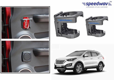 

Speedwav Foldable Car Drink or Can Set Of 2 GREY-Hyundai Santa Fe Car Bottle Holder(Plastic)