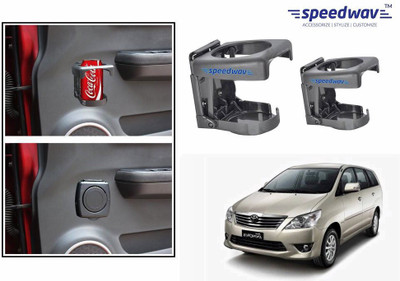 

Speedwav Foldable Car Drink or Can Set Of 2 GREY-Toyota Innova Type 1 Car Bottle Holder(Plastic)